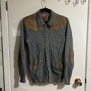 Tundra Wool and Leather Cardigan